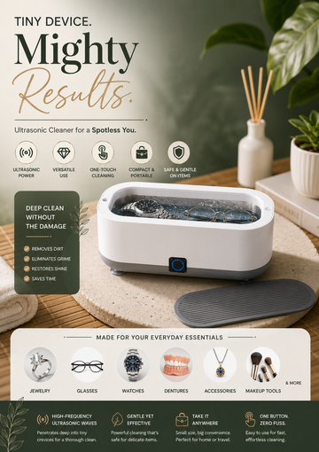 Ultrasonic Jewelery Cleaner for Rings & Glasses